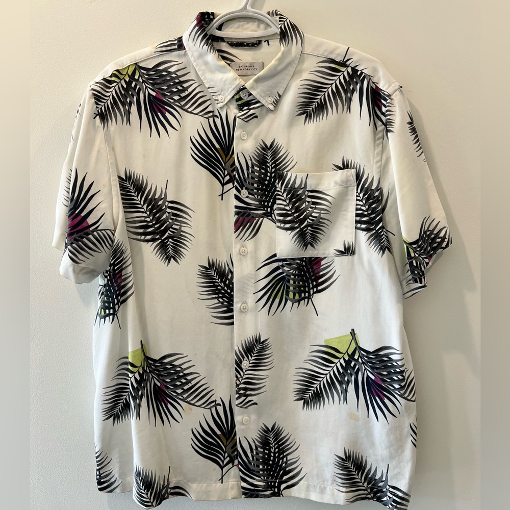 SATURDAYS NYC Hawaiian short sleeve M